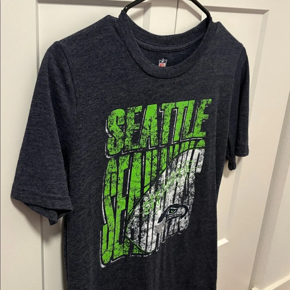 Lot of 2x [NFL] Seattle Seahawks NFL Casual Heather Shirts Tops Youth Kids M/L